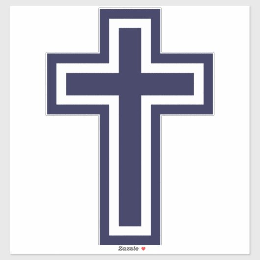 Blaue Christliche Kreuzung verschiedener Varianten Aufkleber (Blatt)