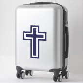 Blaue Christliche Kreuzung verschiedener Varianten Aufkleber (Koffer)