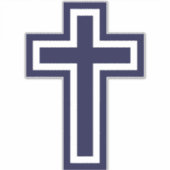 Blaue Christliche Kreuzung verschiedener Varianten Aufkleber (Vorderseite)