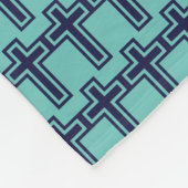 Blaue Christliche Kreuzung verschiedener Varianten Fleecedecke (Ecke)