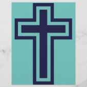 Blaue Christliche Kreuzung verschiedener Varianten Flyer (Vorne)
