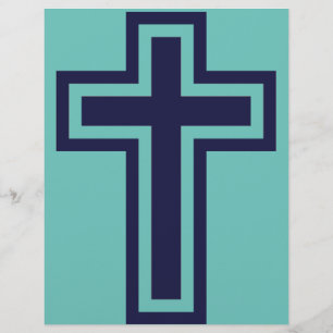 Blaue Christliche Kreuzung verschiedener Varianten Flyer