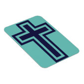 Blaue Christliche Kreuzung verschiedener Varianten Magnet (Rechte Seite)