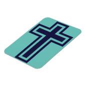 Blaue Christliche Kreuzung verschiedener Varianten Magnet (Linke Seite)