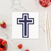 Blaue Christliche Kreuzung verschiedener Varianten Serviette (Beispiel)