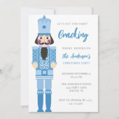 BLAUE CHRISTMAS NUTCRACKER PARTY URLAUB EINLADUNG (Vorderseite)