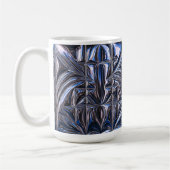 Blaue Chrome-Geometrie Kaffeetasse (Links)