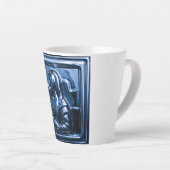 Blaue Chrome-Mona-Relief Milchtasse (Rechte Ecke)