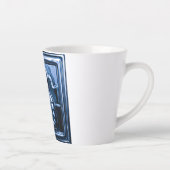 Blaue Chrome-Mona-Relief Milchtasse (Rechts)