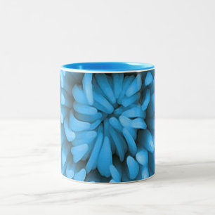 Blaue Chrysantheme Zweifarbige Tasse