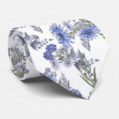 Blaue Chrysanthemen, Aquarellen Krawatte (Gerollt)