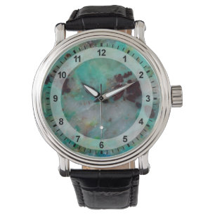 Blaue Chrysocolla-Jasper Armbanduhr