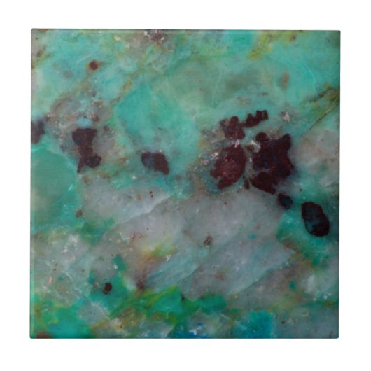 Blaue Chrysocolla-Jasper Fliese (Vorderseite)