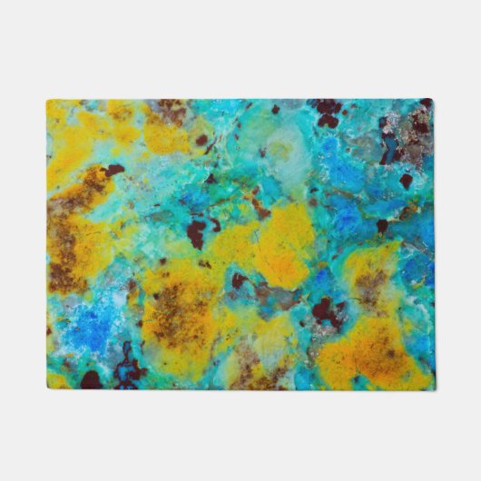 Blaue Chrysocolla-Jasper Fußmatte (Vorderseite)