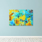 Blaue Chrysocolla-Jasper Leinwanddruck (Insitu (Holzboden))