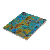 Blaue Chrysocolla-Jasper mit Flecken Fliese (Seite)