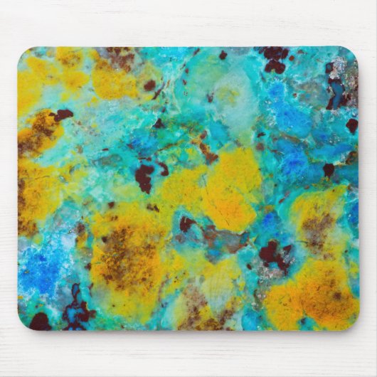 Blaue Chrysocolla-Jasper Mousepad (Vorne)