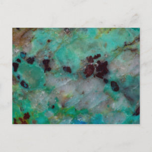 Blaue Chrysocolla-Jasper Postkarte