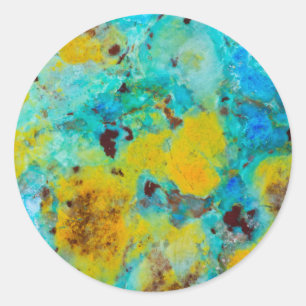 Blaue Chrysocolla-Jasper Runder Aufkleber