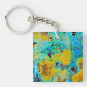 Blaue Chrysocolla-Jasper Schlüsselanhänger
