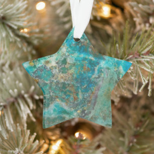 Blaue Chrysocolla-Mineralstein Ornament
