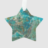 Blaue Chrysocolla-Mineralstein Ornament (Rückseite)