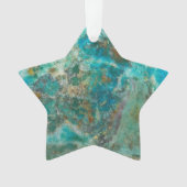 Blaue Chrysocolla-Mineralstein Ornament (Vorderseite)