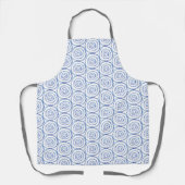 Blaue Circle Motif Malerei nautisch Schürze (Vorderseite)