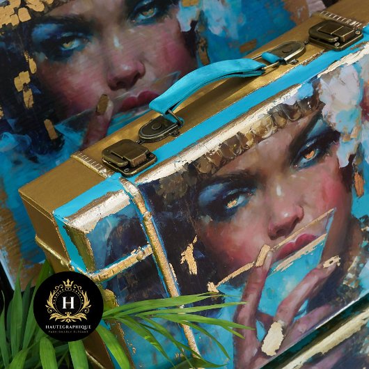 Blaue Cocktaildekoupage der Afrikanerin Seidenpapier