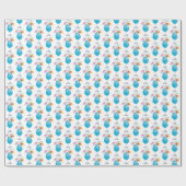 Blaue Cocktailgetränke auf Weiß Geschenkpapier (Flach)