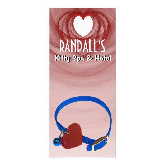 Blaue Collar, Liebe des roten Herzens Werbekarte (Vorne)