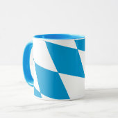 Blaue Combo-Tasse mit bayerischer Flagge Tasse (Vorderseite Links)