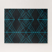 Blaue, coole, moderne, trendy technologic puzzle (Horizontal)