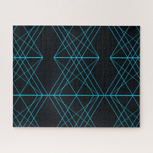 Blaue, coole, moderne, trendy technologic puzzle (Horizontal)