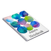 Blaue coole Wasserfarbe abstrakte Kunst Notizblock (Rechte Seite)