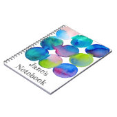 Blaue coole Wasserfarbe abstrakte Kunst Notizblock (Linke Seite)