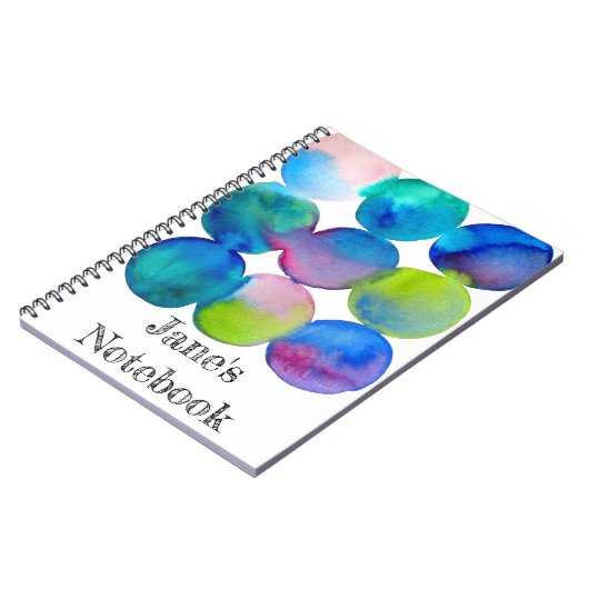 Blaue coole Wasserfarbe abstrakte Kunst Notizblock (Linke Seite)