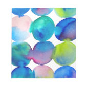 Blaue coole Wasserfarbe abstrakte Kunst Notizblock (Vorderseite)