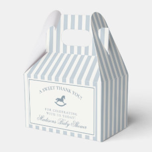 Blaue Coquette-Bogen-Schaukelpferd-Baby-Party Geschenkschachtel