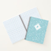 Blaue Coquette Bows Notizblock (Innenseite)