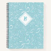 Blaue Coquette Bows Notizblock (Vorderseite)