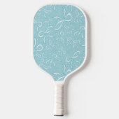 Blaue Coquette Bows Pickleball Schläger (Rückseite)