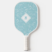 Blaue Coquette Bows Pickleball Schläger (Vorderseite)