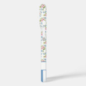 Blaue Coquette-Schleifen mit Blumen monogrammiert  Case-Mate iPhone Hülle (Rückseite / Links)