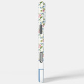 Blaue Coquette-Schleifen mit Blumen monogrammiert  Case-Mate iPhone Hülle (Rückseite / Rechts)