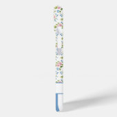 Blaue Coquette-Schleifen mit Blumen monogrammiert Case-Mate iPhone Hülle (Rückseite / Links)