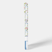 Blaue Coquette-Schleifen mit Blumen monogrammiert  Case-Mate iPhone Hülle (Rückseite / Links)