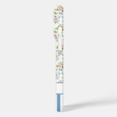 Blaue Coquette-Schleifen mit Blumen monogrammiert Case-Mate iPhone Hülle (Rückseite / Links)