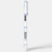Blaue Coquette-Schleifen Monogramm Case-Mate iPhone Hülle (Rückseite / Rechts)
