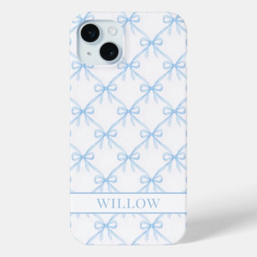 Blaue Coquette-Wasserfarbenbögen Case-Mate iPhone Hülle (Rückseite)